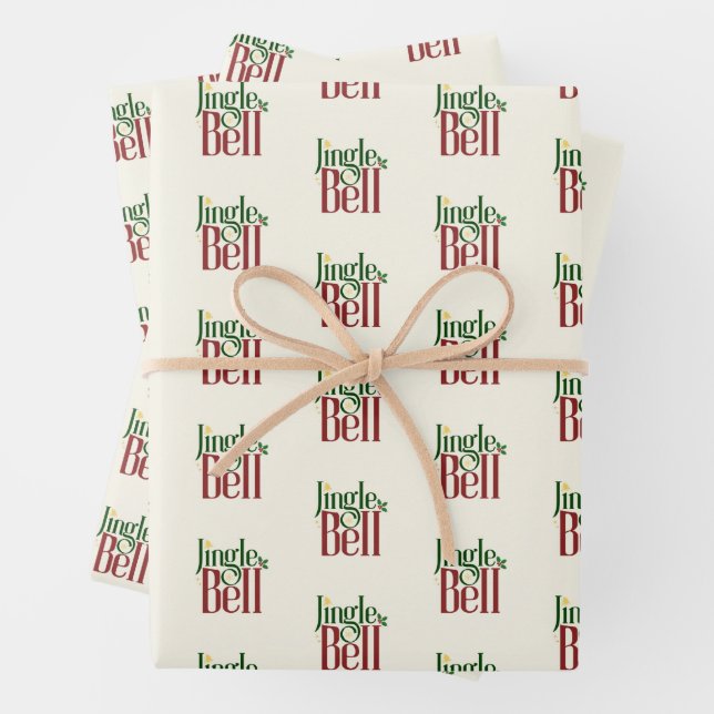 Jingle Bell Wrapping Paper Sheet (In situ)