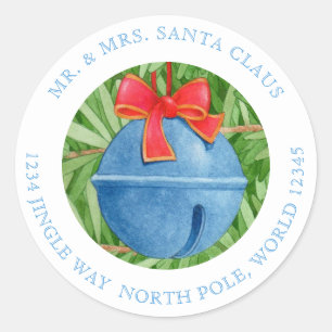 JINGLE BELLS 3" Round Address Labels