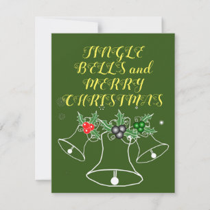 Jingle Bells and Merry Christmas Holiday Card