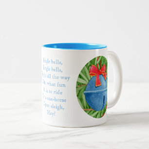 JINGLE BELLS Blue Two-Tone Mug