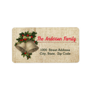 Jingle Bells Christmas Addres Label