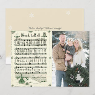 Jingle Bells Christmas Carol Photo Holiday Card