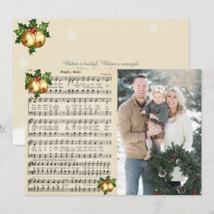 Jingle Bells Christmas Carol Photo Holiday Card