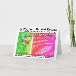 JINGLE BELLS CHRISTMAS COCKTAIL RECIPE CARD