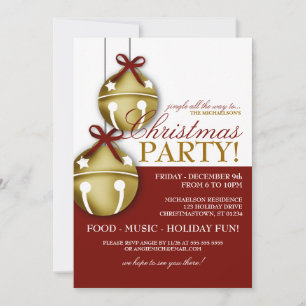 Jingle Bells Christmas Party Invitation