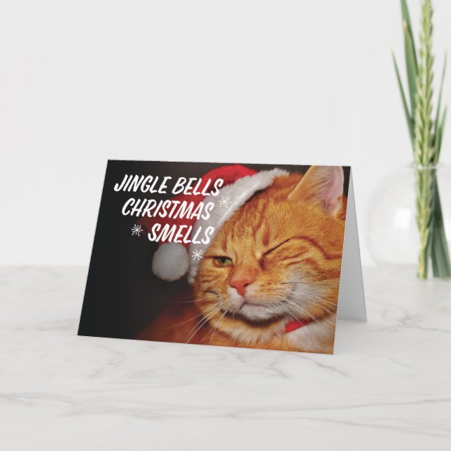 Jingle Bells Christmas Smells Christmas Holiday Card (Front)