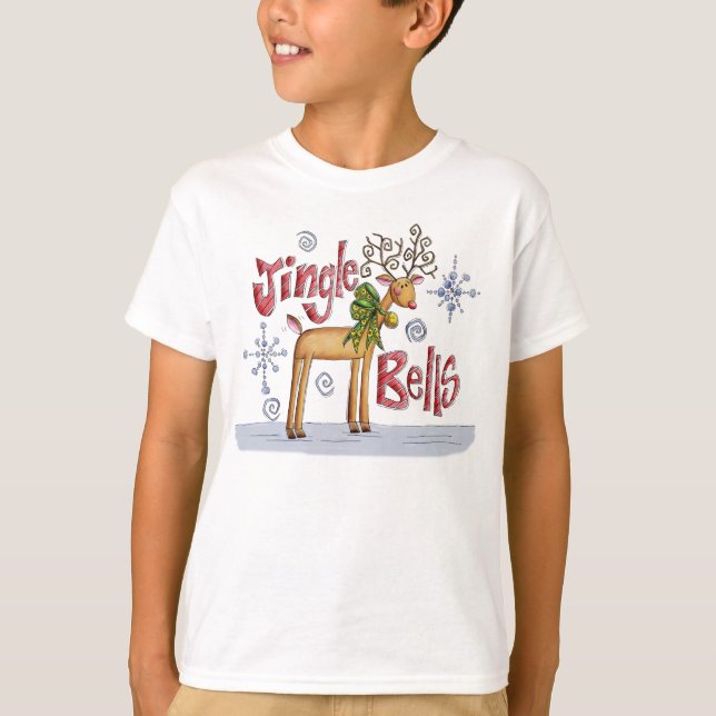Jingle Bells Christmas T Shirt For Children (Front)
