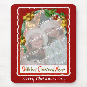 Jingle Bells Christmas Wishes Add-A-Photo Frame Mouse Mat