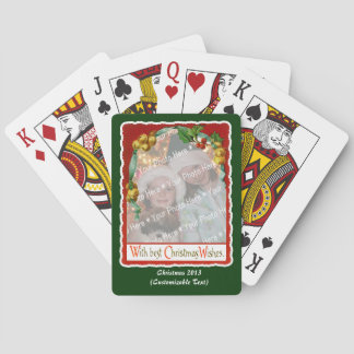 Jingle Bells Christmas Wishes Add-A-Photo Frame Playing Cards