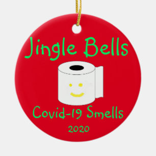 Jingle Bells, Covid-19 Smells Ceramic Tree Decoration