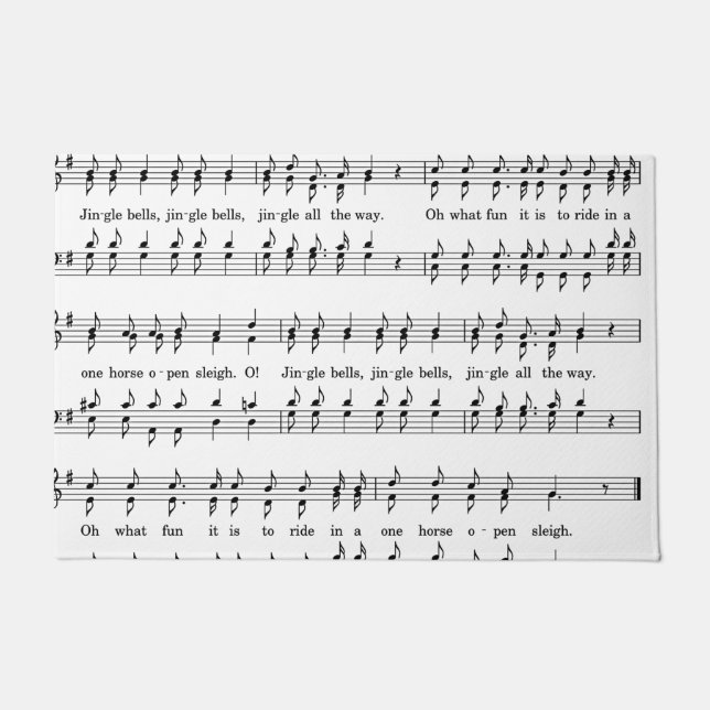 Jingle Bells Door Mat (Front)