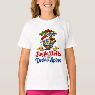 Jingle bells & Driedel spins Christmukkah Hanukkah T-Shirt
