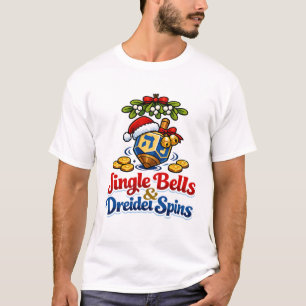 Jingle bells & Driedel spins Christmukkah Hanukkah T-Shirt