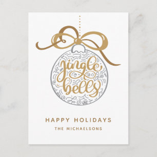 Jingle Bells Happy Holidays Postcard