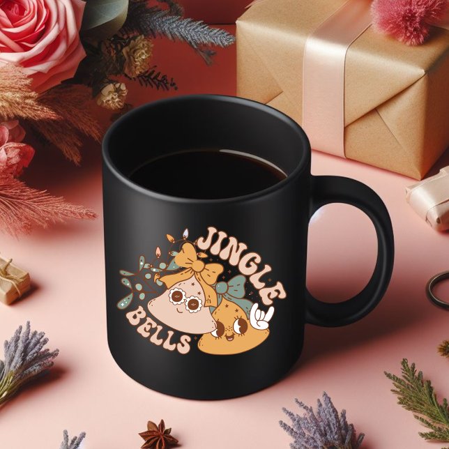 Jingle Bells Merry Christmas Drinking Coffee Mug (Creator Uploaded)