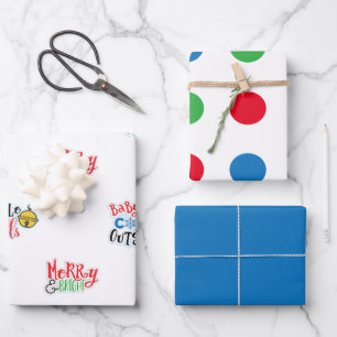 Jingle Bells, Merry Xmas Wrapping Paper Sheets