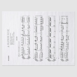 Jingle Bells Music Holiday Tissue Decoupage Paper 