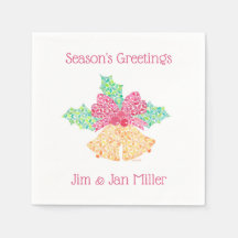Jingle Bells napkins by Sue Weidlich