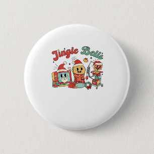 Jingle Bells Nurse, Christmas Nurse, Funny Christm 6 Cm Round Badge