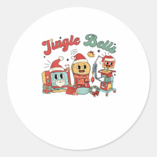 Jingle Bells Nurse, Christmas Nurse, Funny Christm Classic Round Sticker