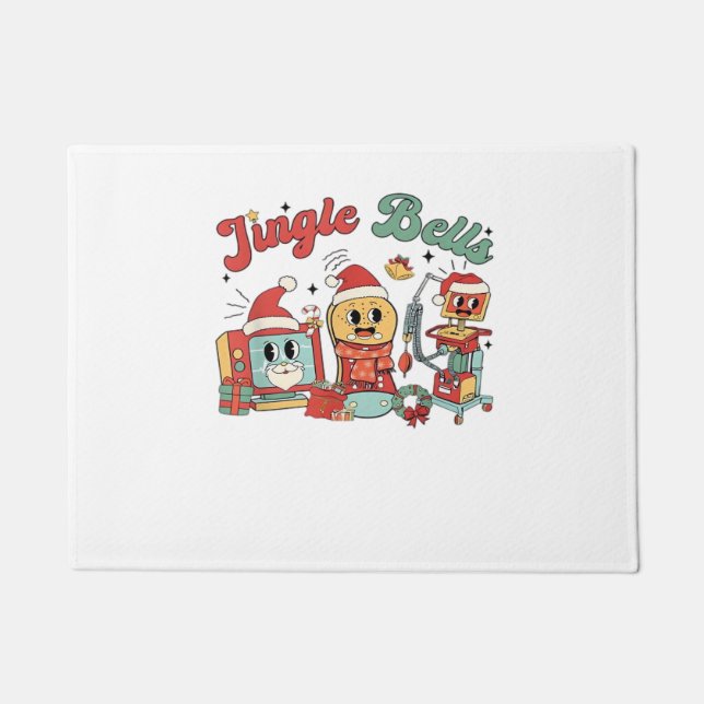Jingle Bells Nurse, Christmas Nurse, Funny Christm Doormat (Front)