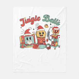 Jingle Bells Nurse, Christmas Nurse, Funny Christm Fleece Blanket