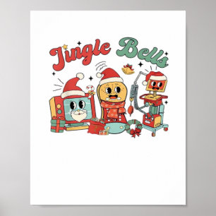 Jingle Bells Nurse, Christmas Nurse, Funny Christm Poster