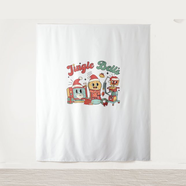 Jingle Bells Nurse, Christmas Nurse, Funny Christm Tapestry (Front)