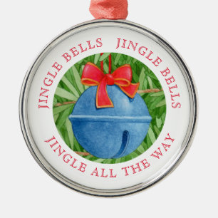 JINGLE BELLS Premium Round Ornament + Text II