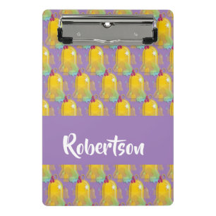 Jingle bells purple pattern mini clipboard
