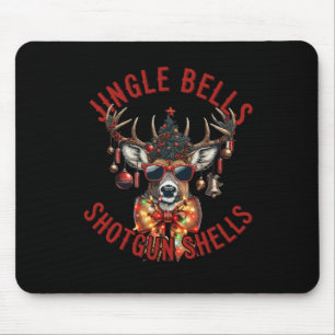 Jingle Bells Shotgun Shells Funny Hunting Hunter Mouse Mat