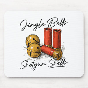 Jingle Bells Shotgun Shells (on Back)  Mouse Mat