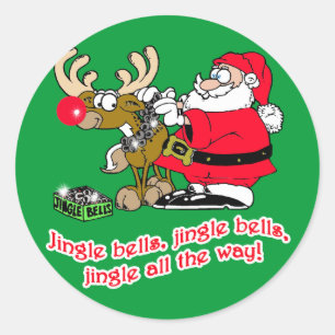 Jingle Bells T-shirts, Cards, Gifts Classic Round Sticker