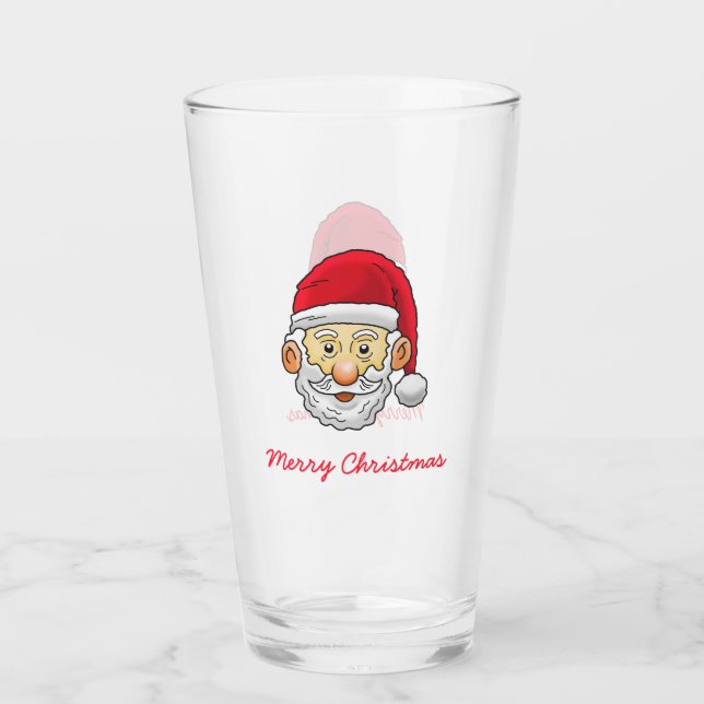 Jingle Bells with Santa Glass (Front)