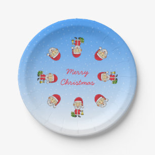 Jingle Bells with Santa Paper Plate