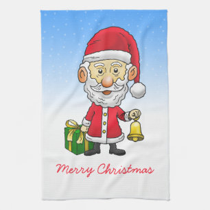 Jingle Bells with Santa Tea Towel