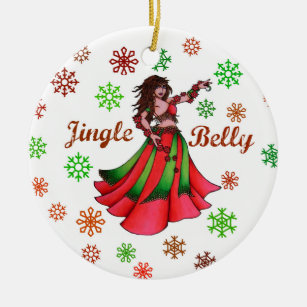 Jingle Belly Dancer Ceramic Tree Decoration