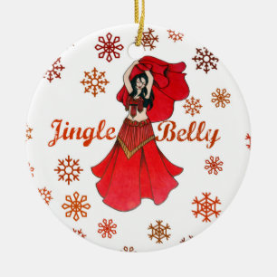 Jingle Belly Dancer Christmas Ceramic Tree Decoration