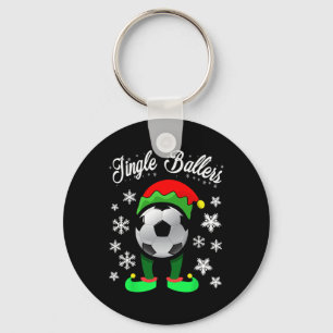 Jingle Byllers Christmas Soccer Footbyll Elf Key Ring