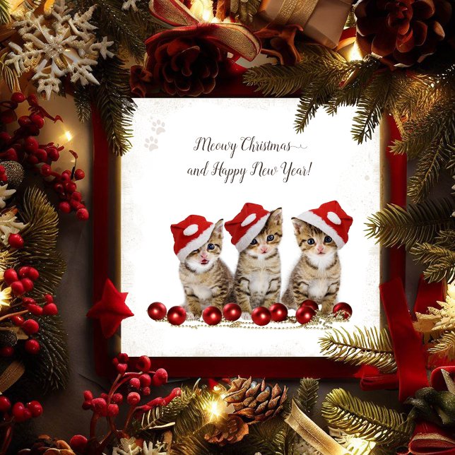 Jingle Cats Meowy Christmas Personalised Holiday Card (Creator Uploaded)