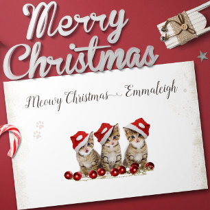Jingle Cats Meowy Christmas Personalised Tissue Paper