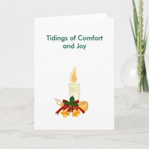Jingle Claws Cartoon Holiday Candle Christmas Card