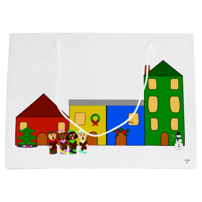 Jingle Claws Holiday Gift Bag (Front)