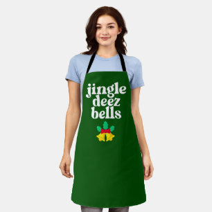 Jingle Deez Bells Funny Ugly Christmas Design Apron