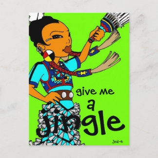 Jingle  Dress Dancer "Give Me A Jingle" Postcard
