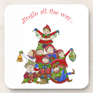 Jingle Elves (Set two) Coaster
