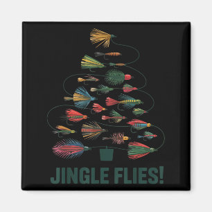 Jingle Flies Funny Fly Fishing Lure Christmas Paja Magnet