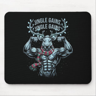 Jingle Gains Jingle Gains Christmas Gym Workout Re Mouse Mat