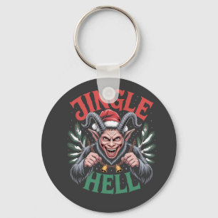 Jingle Hell Christmas Krampus Evil Xmas Key Ring