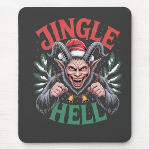 Jingle Hell Christmas Krampus Evil Xmas  Mouse Mat